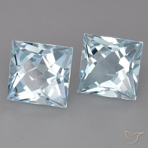 6.20 ct natürliche Himmerlblau Topas-Edelsteine, Quadrat, VVS