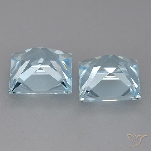 6.20 ct natürliche Himmerlblau Topas-Edelsteine, Quadrat, VVS