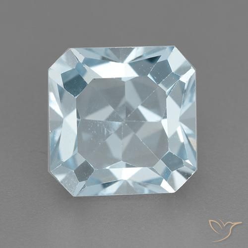3.24ct Natürlicher Himmerlblau Topas, Smaragdschliff, VVS-VS