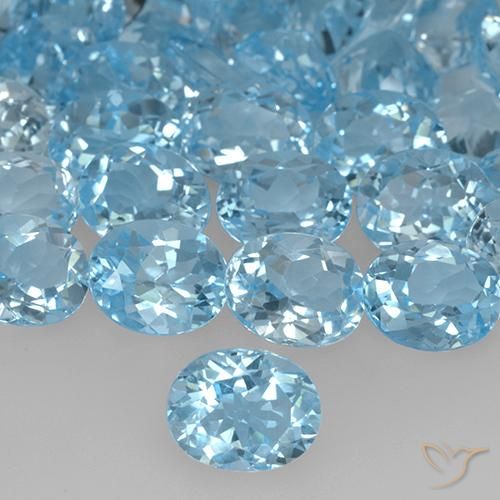 3.38ct Natürlicher Himmerlblau Topas, Oval, VVS-VS