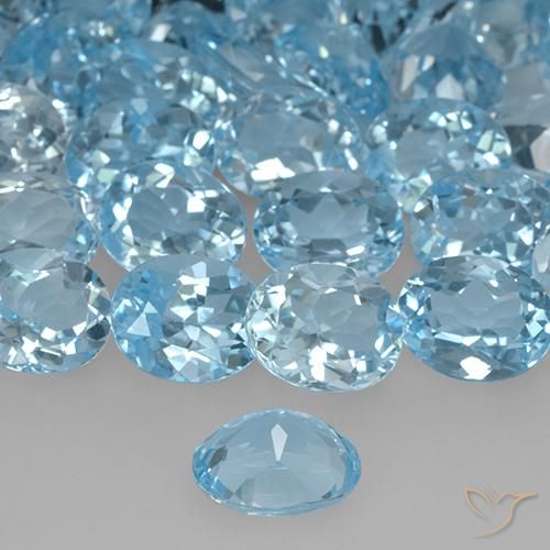 9,17 ctw natürlicher Himmerlblau Topas, Oval, VVS-VS