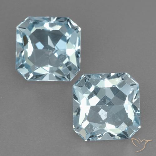 6.29ctw Natürlicher Himmerlblau Topas, Smaragdschliff, VVS-VS