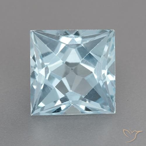 3.18ct Natürlicher Himmerlblau Topas, Quadrat, VVS-VS