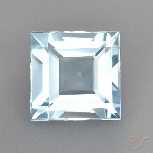 9,17 ctw natürlicher Himmerlblau Topas, Quadrat, VVS