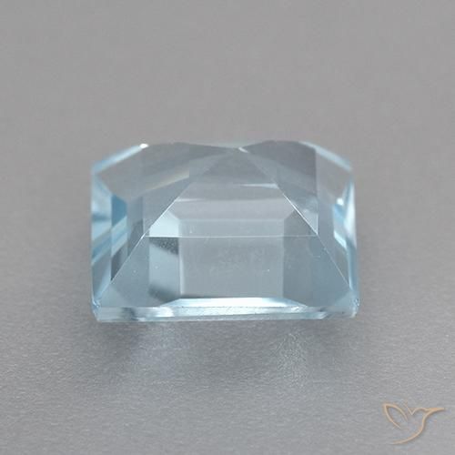 9,17 ctw natürlicher Himmerlblau Topas, Quadrat, VVS