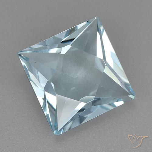 9,17 ctw natürlicher Himmerlblau Topas, Quadrat, VVS