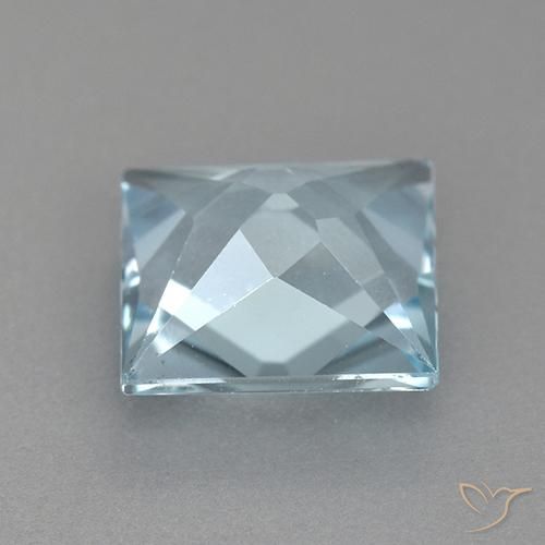 9,17 ctw natürlicher Himmerlblau Topas, Quadrat, VVS