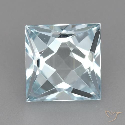 3.15ct Natürlicher Himmerlblau Topas, Quadrat, VVS