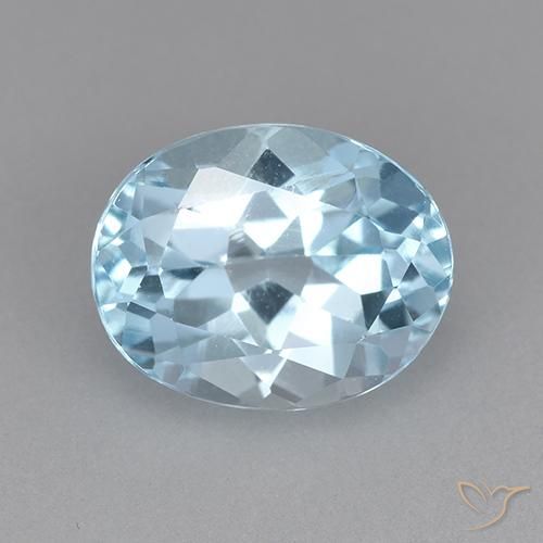 3.44ct Natürlicher Himmerlblau Topas, Oval, VVS-VS