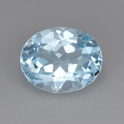 3,19 ctw natürlicher blauer Topas, Oval Schliff, VVS
