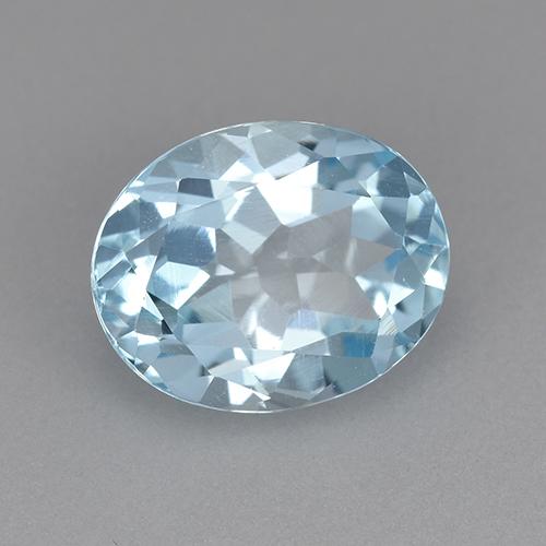 3,19 ctw natürlicher blauer Topas, Oval Schliff, VVS