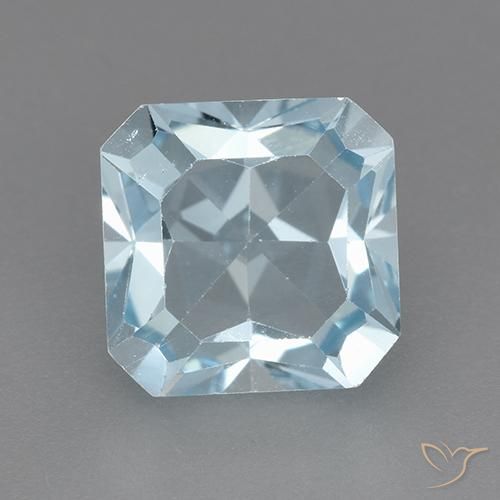 3.22ct Natürlicher Himmerlblau Topas, Smaragdschliff, VVS