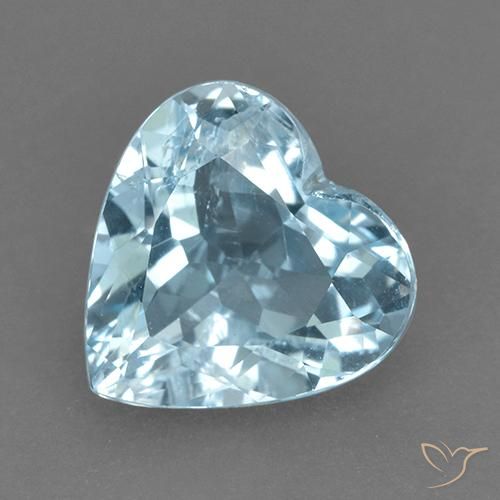 4.47ct Natürlicher Himmerlblau Topas, Herz, VVS-VS