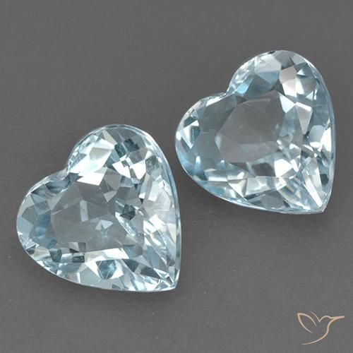 8.85 ct natürliche Himmerlblau Topas-Edelsteine, Herz, VVS-VS
