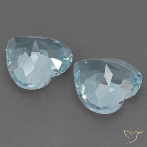 8.85 ct natürliche Himmerlblau Topas-Edelsteine, Herz, VVS-VS