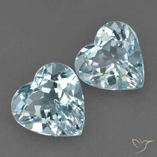 8.04 ct natürliche Himmerlblau Topas-Edelsteine, Herz, VVS-VS