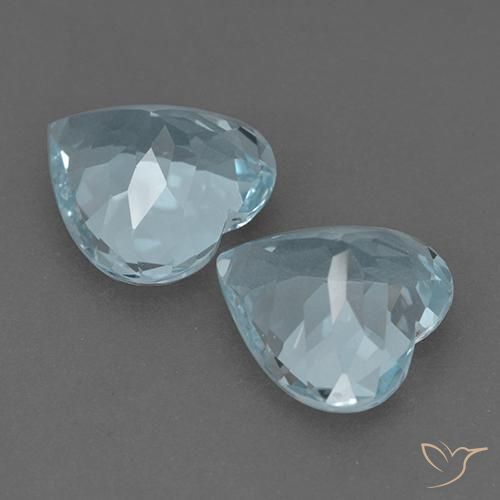 8.04 ct natürliche Himmerlblau Topas-Edelsteine, Herz, VVS-VS