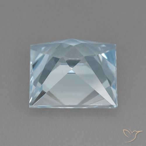 9,17 ctw natürlicher Himmerlblau Topas, Quadrat, VVS