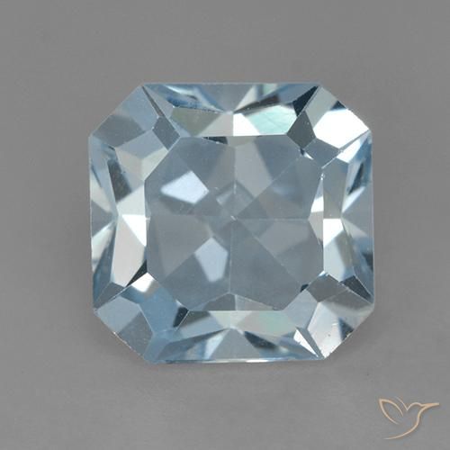 3.06ct Natürlicher Himmerlblau Topas, Smaragdschliff, VVS-VS