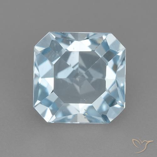 3.09ct Natürlicher Himmerlblau Topas, Smaragdschliff, VVS-VS