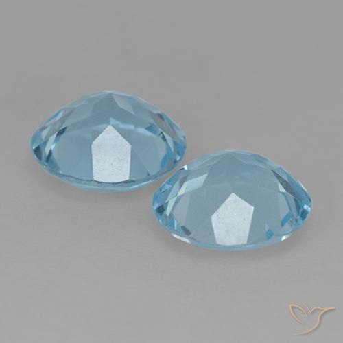 4.16 ct natürliche Swiss Blue Topas-Edelsteine, Runden, VS