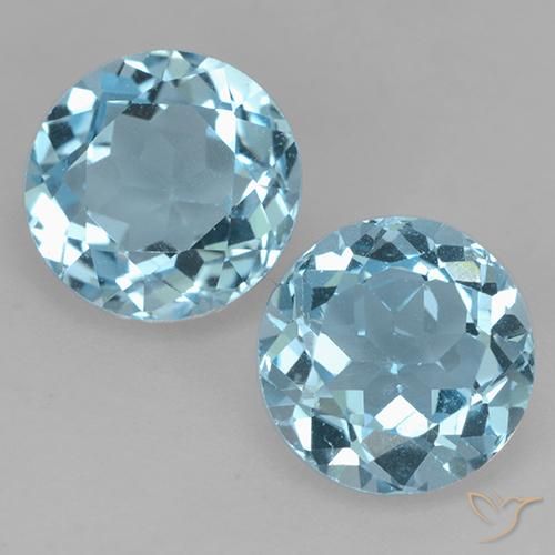4.63ctw Natürlicher Himmerlblau Topas, Runden, VS