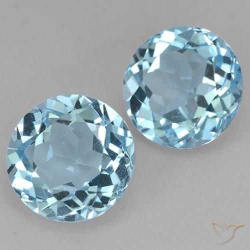 4.63 ct natürliche Himmerlblau Topas-Edelsteine, Runden, VS
