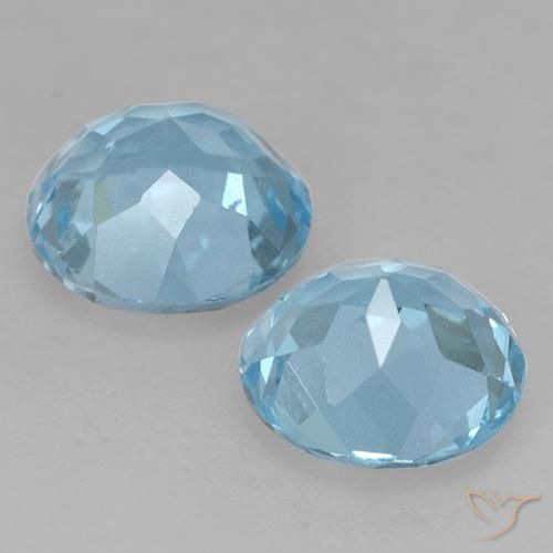 4.63 ct natürliche Himmerlblau Topas-Edelsteine, Runden, VS