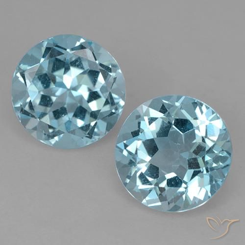 4.51ctw Natürlicher Himmerlblau Topas, Runden, VS