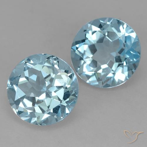 4.51 ct natürliche Himmerlblau Topas-Edelsteine, Runden, VS