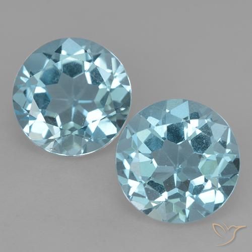 4.98ctw Natürlicher Swiss Blue Topas, Runden, VS