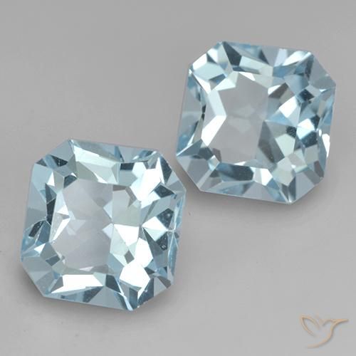 8.78 ct natürliche Himmerlblau Topas-Edelsteine, Oktagonschliff, VVS