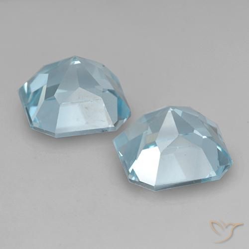 8.78 ct natürliche Himmerlblau Topas-Edelsteine, Oktagonschliff, VVS