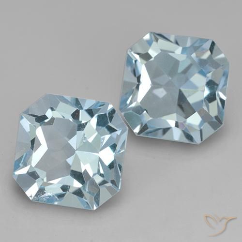 8.49 ct natürliche Himmerlblau Topas-Edelsteine, Oktagonschliff, VVS-VS