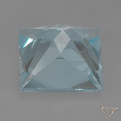 9,17 ctw natürlicher Himmerlblau Topas, Quadrat, VVS