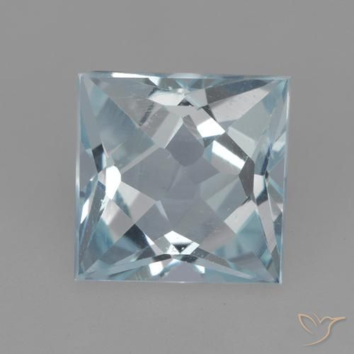 2.01ct Natürlicher Himmerlblau Topas, Quadrat, VVS-VS
