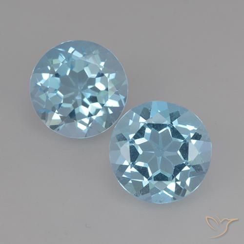 4.75ctw Natürlicher Himmerlblau Topas, Runden, VS