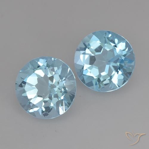 4.75 ct natürliche Himmerlblau Topas-Edelsteine, Runden, VS
