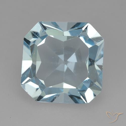 4.18ct Natürlicher Himmerlblau Topas, Smaragdschliff, VVS-VS