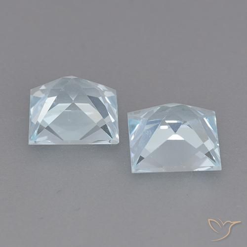 4.18 ct natürliche Himmerlblau Topas-Edelsteine, Quadrat, VVS-VS