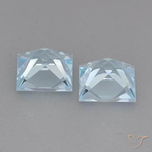 4.31 ct natürliche Himmerlblau Topas-Edelsteine, Quadrat, VVS