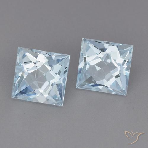4.06 ct natürliche Himmerlblau Topas-Edelsteine, Quadrat, VVS-VS