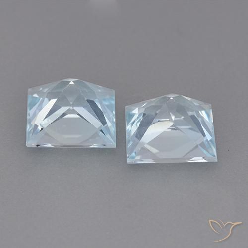 4.06 ct natürliche Himmerlblau Topas-Edelsteine, Quadrat, VVS-VS