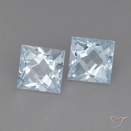 4.16 ct natürliche Himmerlblau Topas-Edelsteine, Quadrat, VVS-VS