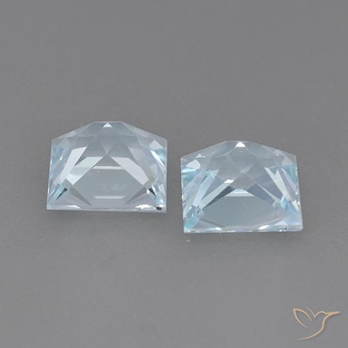 4.16 ct natürliche Himmerlblau Topas-Edelsteine, Quadrat, VVS-VS
