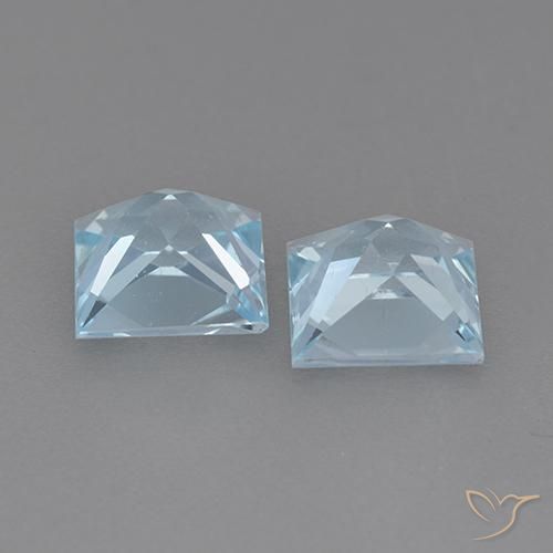 4.44 ct natürliche Himmerlblau Topas-Edelsteine, Quadrat, VVS