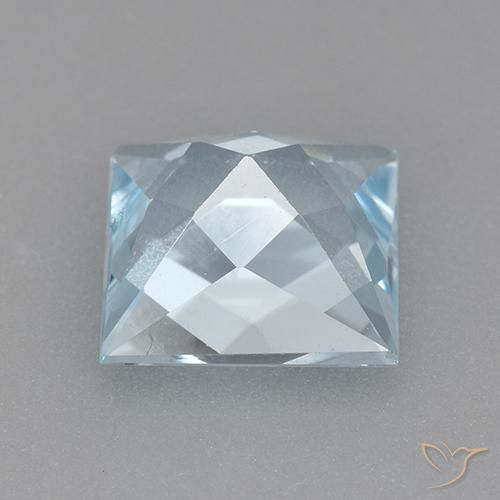 9,17 ctw natürlicher Himmerlblau Topas, Quadrat, VVS