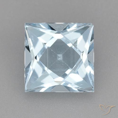 1.99ct Natürlicher Himmerlblau Topas, Quadrat, VVS