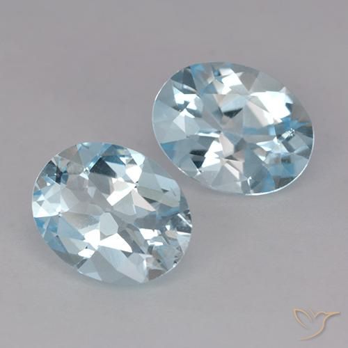 4.06 ct natürliche Himmerlblau Topas-Edelsteine, Oval, VVS-VS