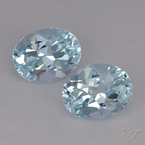 4.96ctw Natürlicher Himmerlblau Topas, Oval, VVS